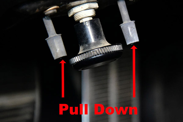 Corvette headlight lock valves